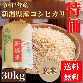 楽天市場 新潟県産コシヒカリ 玄米30kgの通販