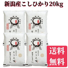 新潟産こしひかり　20kg（5kg×4） 送料無料　【令和5年産】　米/こめ/ギフト/プレゼント 贈り物　新潟　産直 こしひかり　特価　白米　精米　美味しいお米　新潟産米