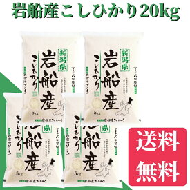 新米　令和8年　岩船産こしひかり　20kg（5kg×4）送料無料　米/お米 20kg 　米/こめ/ギフト/プレゼント 贈り物　新潟　産直 こしひかり　白米　精米　美味しいお米　新潟産米