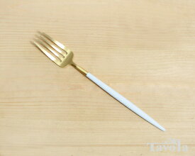 国内正規代理店 クチポール ゴア ホワイトマットゴールド デザートフォーク Cutipol GOA 【Cutipol ゴア ブラッシュド マット】 [ネコポス対応可(18点まで)]【クチポール Cutipol】【食器 カトラリー】