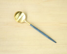 国内正規代理店 クチポール ゴア ブルーマットゴールド デザートスプーン Cutipol GOA 【カトラリー ブラッシュド マット】 [ネコポス対応可(18点まで)]【クチポール Cutipol】【食器 カトラリー】