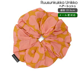 マリメッコ ウニッコ ヘアーシュシュ ピーチ/ベージュ marimekko Ruusunkukka Unikko [ネコポス対応可(2点まで)] 【ヘアアクセサリー ギフト 結婚祝い プレゼント 贈り物】【Marimekko マリメッコ】【ギフト】 ヘアゴム 髪ゴム おしゃれ