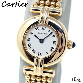 【金無垢】 カルティエ K18 コリゼ 極美品 【国際保証書】 アンティーク 廃盤モデル レディース 腕時計 【送料無料】 Cartier colisee 18K Gold 時計 中古