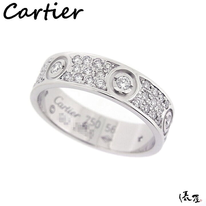 楽天市場】【極美品】 カルティエ ラブリング フルダイヤ #56 750  