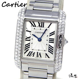 【ダイヤベゼル】 カルティエ タンクアングレーズ SM 【美品】 レディース 腕時計 【送料無料】 Cartier Tank Anglaise 時計 中古