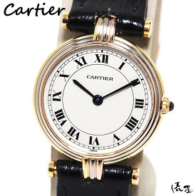 【K18】 カルティエ ヴァンドームトリニティ SM 【希少モデル】 750 レディース 腕時計 ヴィンテージ 【送料無料】 Cartier Vendome 時計 中古