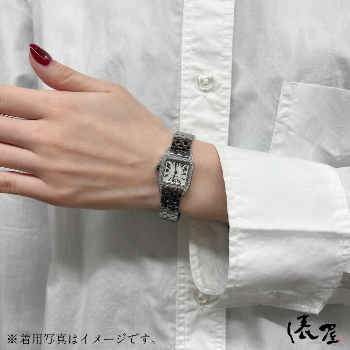 楽天市場】【ダイヤベゼル】 カルティエ サントスドゥモワゼル SM 【極  