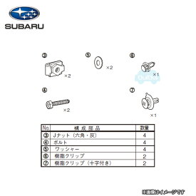 J1017SJ017【スバル純正】スプラッシュボードフロント(J1017SJ001)取付用パーツセット【SUBARU純正部品】