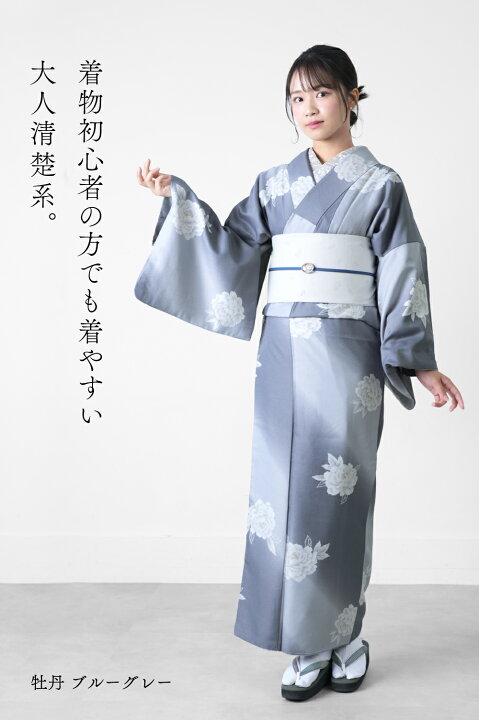 楽天市場】洗える着物 袷 着物 お仕立て上がり 袷 プレタ着物 