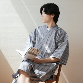 甚平 メンズ 浴衣 パジャマ 久留米織 ギフト おしゃれ しじら織 大きいサイズ 涼しい 男性 久留米 甚兵衛 大きいサイズ じんべい M L LL 3L 黒 青 紺 綿 普段着 部屋着 ルームウェア 寝巻き 夏 セットアップ 父の日ギフト グレー プレゼント 柔らか 上下 無地 服 和服 父の日