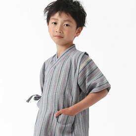 【夏物に使える10％OFF 】 甚平 男の子 女の子 子ども しじら織り 久留米織 パジャマ おしゃれ 綿100% キッズ セットアップ ルームウェア 久留米 綿 コットン 洗える じんべい 子供 部屋着 お祭り 花火大会 上下セット シンプル 甚兵衛 甚平男の子 100 110 120cm