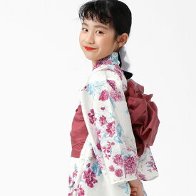 子供 浴衣 兵児帯 2点セット 子ども セパレート 女の子 帯 セット 簡単 2WAY キャミワンピ ワンピース セパレート浴衣 簡単着付け 綿100 105 110 120 130 145 150 cm 子供浴衣 ジュニア 二部式浴衣 着付け キッズ ゴム 身長 150cm 可愛い 簡単着付け 中学生 紫 10代 ガールズ