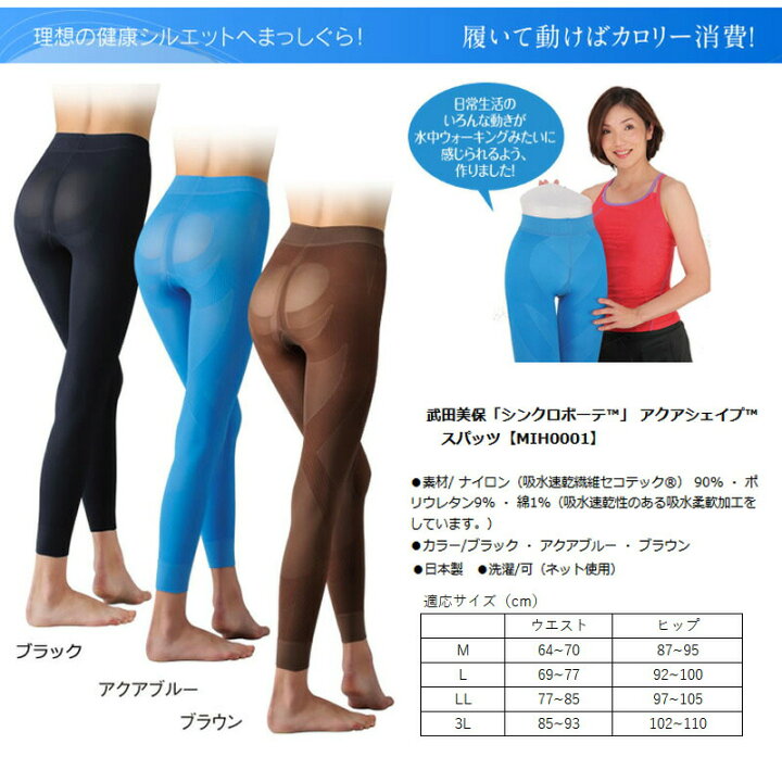 楽天市場】(2枚セット)シンクロボーテ アクアシェイプ スパッツ 