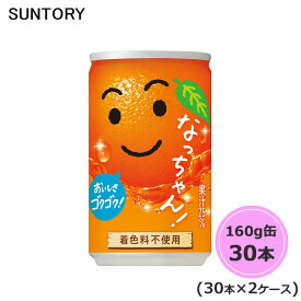 サントリー なっちゃんオレンジ 160g缶 60本 30本×2ケース suntory (送料無料) （サントリー以外の商品と同梱不可）