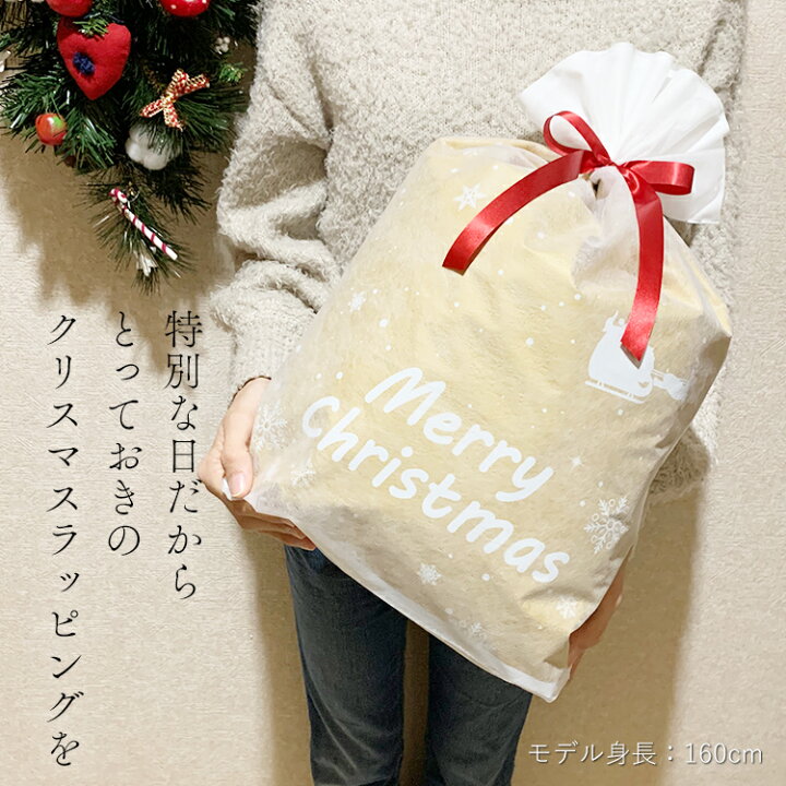 楽天市場】楽天1位！ラッピング 袋 クリスマス【W38xH51（マチ付き 