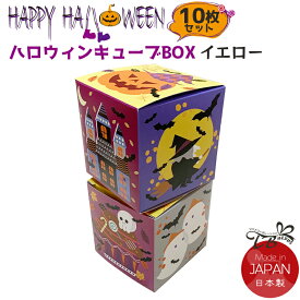 ハロウィン キューブBOX 10枚セット ラッピング ギフトボックス ハロウィン HALLOWEEN お菓子 個包装 ギフトバッグ 小分け袋 セルフ プレゼント 箱 ラッピング箱 かわいい プチギフト イベント 景品 パーティー 送料無料