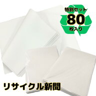 リサイクル新聞紙（無地）特別セット80枚荷物の緩衝材 梱包材 ペットの巣材 ペット用 敷紙 お絵かき　お…