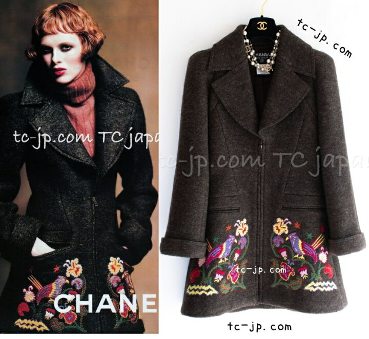 楽天市場】[中古] シャネル コート CHANEL ヴィンテージ チャコール 