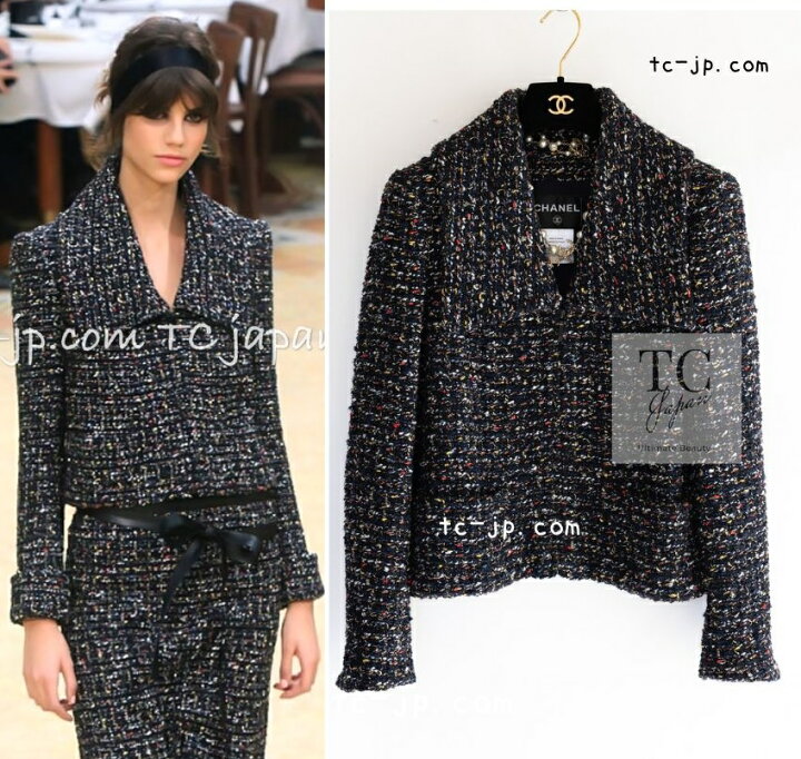 楽天市場】[中古] 71万 シャネル ジャケット CHANEL ブラック マルチ  