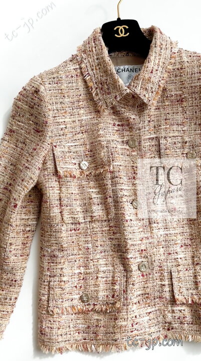 楽天市場】[中古] シャネル ジャケット CHANEL ベージュ ゴールド 