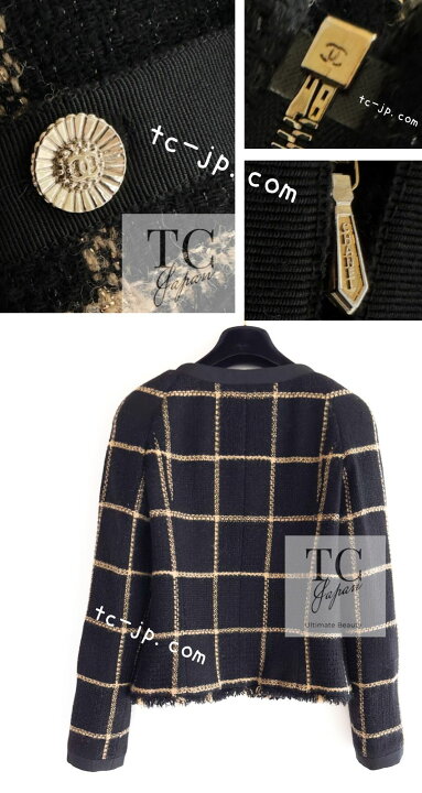 楽天市場】[中古] シャネル ジャケット CHANEL ブラック 黒 メタリック  