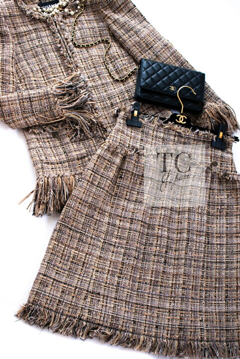 楽天市場】[中古] シャネル ジャケット スーツ CHANEL ベージュ  