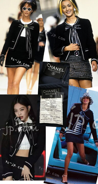楽天市場】[中古] シャネル ジャケット スーツ CHANEL ネイビー 