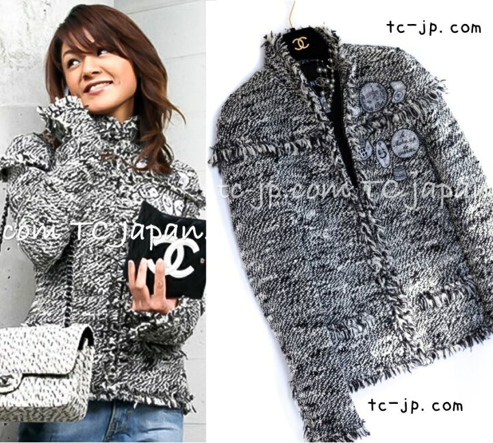 楽天市場】[中古] シャネル ジャケット CHANEL ブラック チョコ メイク  