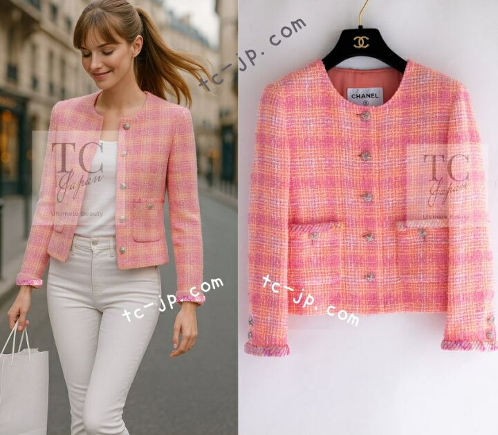 楽天市場】[中古] シャネル ジャケット CHANEL 127万 ピンク オレンジ 