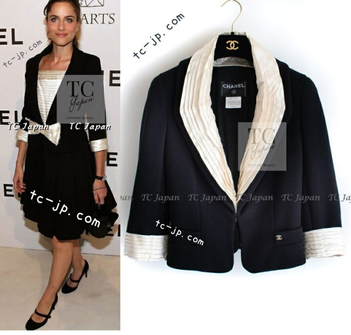 楽天市場】[中古] 100万 シャネル ジャケット CHANEL 女優 ブラック 黒 