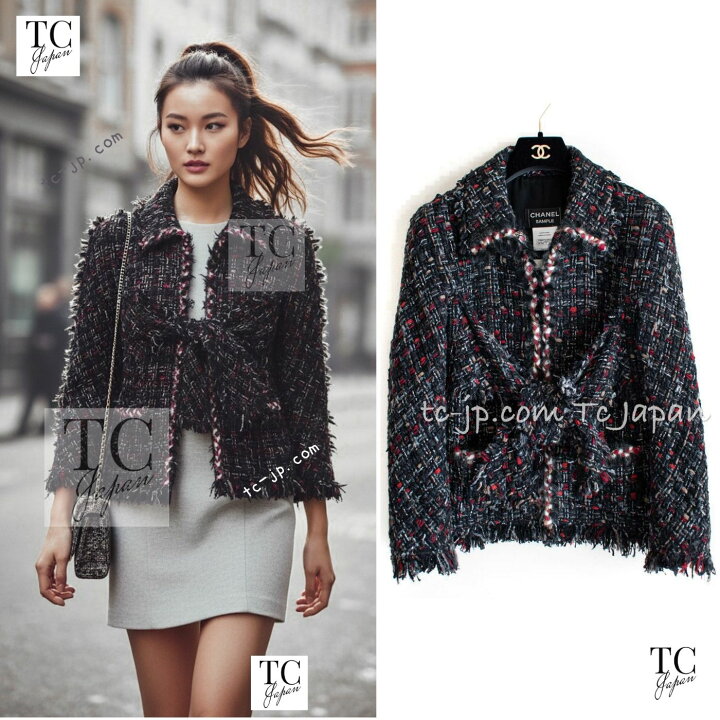 楽天市場】[中古] シャネル ジャケット CHANEL ブラック マルチカラー 