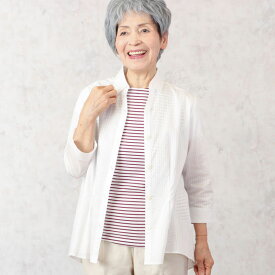 綿100% ドレープ ブラウス COCOWAKUプロムナード シニアファッション 70代 80代 60代 ハイミセス 女性 婦人服 お年寄り高齢者 衣料 送料無料 ギフト 母の日 プレゼント 実用的 おしゃれ