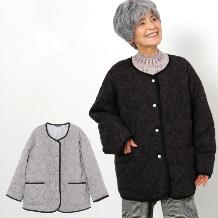 楽天市場 シニアファッション レディース 80代 70代 60代 90代 秋冬 ニット ウェーブキルト 中綿ジャケット おばあちゃん 服 婦人服 女性 ミセス 祖母 お年寄り 老人 高齢者 プレゼント 実用的 ｔｃマート シニアファッション
