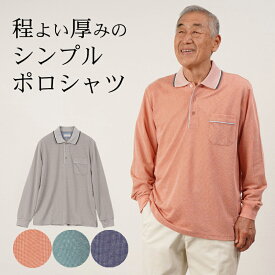 シニアファッション メンズ 80代 70代 60代 90代 春夏 無地 バーズアイ鹿の子 長袖 ポロシャツ おじいちゃん 服 誕生日 プレゼント 紳士服 男性 祖父 お年寄り 老人 高齢者 ギフト