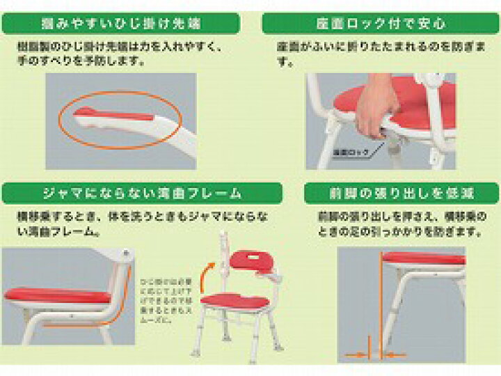 楽天市場】シャワーチェア 折りたたみ・安寿折りたたみシャワーベンチ 