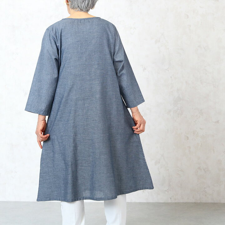 七分袖花刺繍ワンピース シニアファッション 80代 70代 レディース 上品 おしゃれ おばあちゃん 服 母の日 プレゼント ギフト 正規店仕入れの