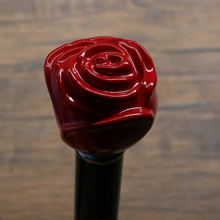 新品】バラ Rose 天然木製ステッキ 染る