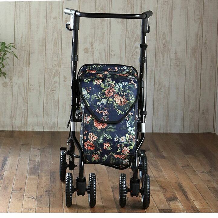 楽天市場】シルバーカー おしゃれ オアシス 花柄 （手押し車 老人 送料 
