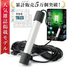＼発売記念P10倍／【雑誌掲載モデル】 集魚灯 水中集魚灯 LED 防水 集魚ライト 水中灯 集魚 光 投光器 釣り 海釣り 堤防釣り 船釣り 夜釣り 夜焚き 夜灯 アジ アジ釣り イカ イカ釣り 青 緑 青緑 USB給電式