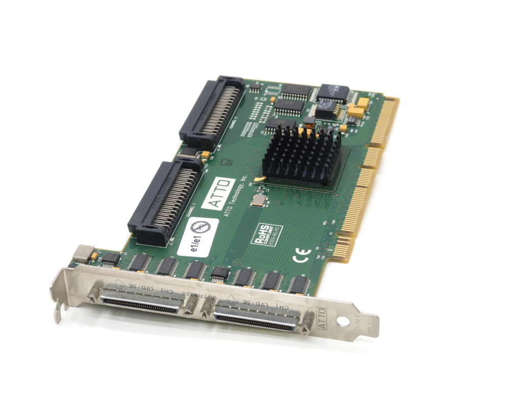 ATTO 好評 7030-03218-01 2ポートUltra320 SCSIカード チープ カード本体のみ 中古 PCI-Xスロット接続 20210805