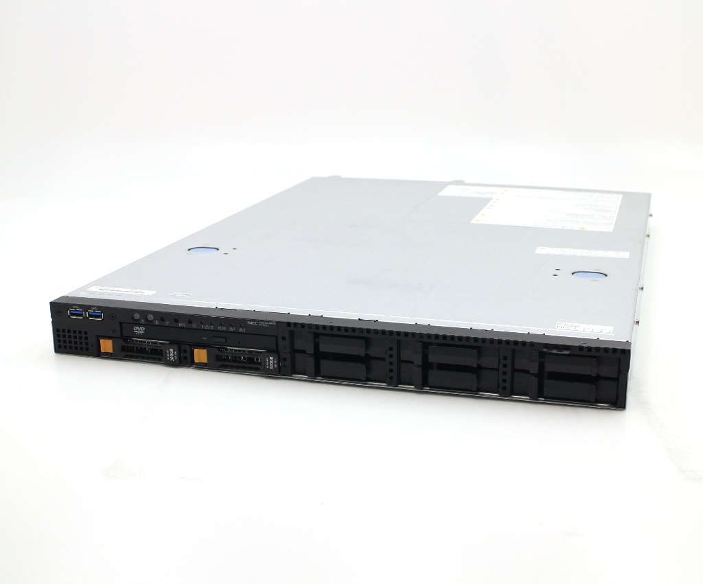 NEC Express5800 R110i-1 Xeon E3-1220 v6 3GHz 8GB 300GBx2台(SAS2.5インチ 12Gbps RAID1構成) DVD-ROM MegaRAID SAS 9341-8i 