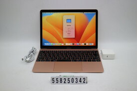 Apple MacBook 12in 2017 A1534 ローズゴールド Core m3 7Y32 1.2GHz/8GB/256GB(SSD)/12W/WQXGA(2304x1440) 画面黄ばみあり【中古】【20251112】