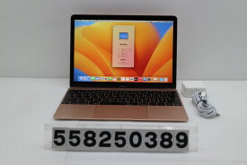 Apple MacBook Retina 12in 2017 A1534 ローズゴールド Core m3 7Y32 1.2GHz/8GB/256GB/12W/WQXGA(2304x1440) 画面キズあり【中古】【20260107】