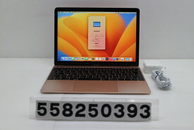 Apple MacBook Retina 12in 2017 A1534 ローズゴールド Core m3 7Y32 1.2GHz/8GB/256GB/WQXGA(2304x1440) キー文字消えあり【中古】【20260107】