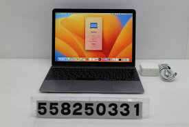 Apple MacBook Retina 12in 2017 A1534 スペースグレイ 24800 Core m3 7Y32 1.2GHz/8GB/256GB/WQXGA 画面キーボード痕あり【中古】【20251226】