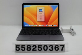 Apple MacBook Retina 12in 2017 A1534 スペースグレイ Core m3 7Y32 1.2GHz/8GB/256GB/12W/WQXGA(2304x1440) キーキズあり【中古】【20251226】