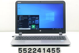 【ジャンク品】hp ProBook 450 G3 Core i5 6200U 2.3GHz/8GB/256GB(SSD)/Multi/Win10 バッテリー完全消耗 AC欠品【中古】【20240327】