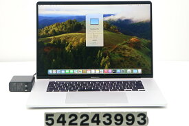 Apple MacBook Pro A2141 2019 シルバー Core i7 9750H 2.6GHz/16GB/500GB(SSD)/Radeon Pro 5300M バッテリーメッセージあり【中古】【20240528】