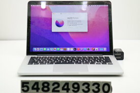 【ジャンク品】Apple MacBook Pro Retina A1502 Early 2015 Core i5 5257U 2.7GHz/16GB/256GB/macOS Monterey バッテリ膨張【中古】【20250402】