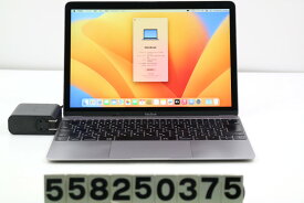 Apple MacBook Retina 2017 A1534 スペースグレイ Core m3 7Y32 1.2GHz/8GB/256GB/(2304x1440)/macOS Ventura 外装破損あり【中古】【20260108】